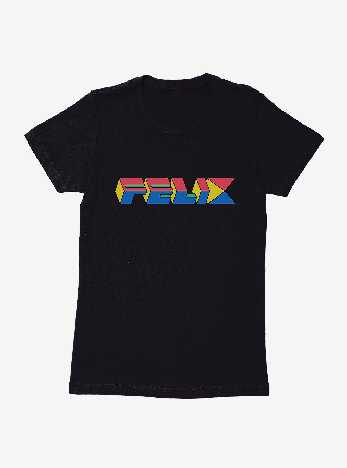 Felix The Cat 90s Cube Felix Text Womens T-Shirt, , hi-res