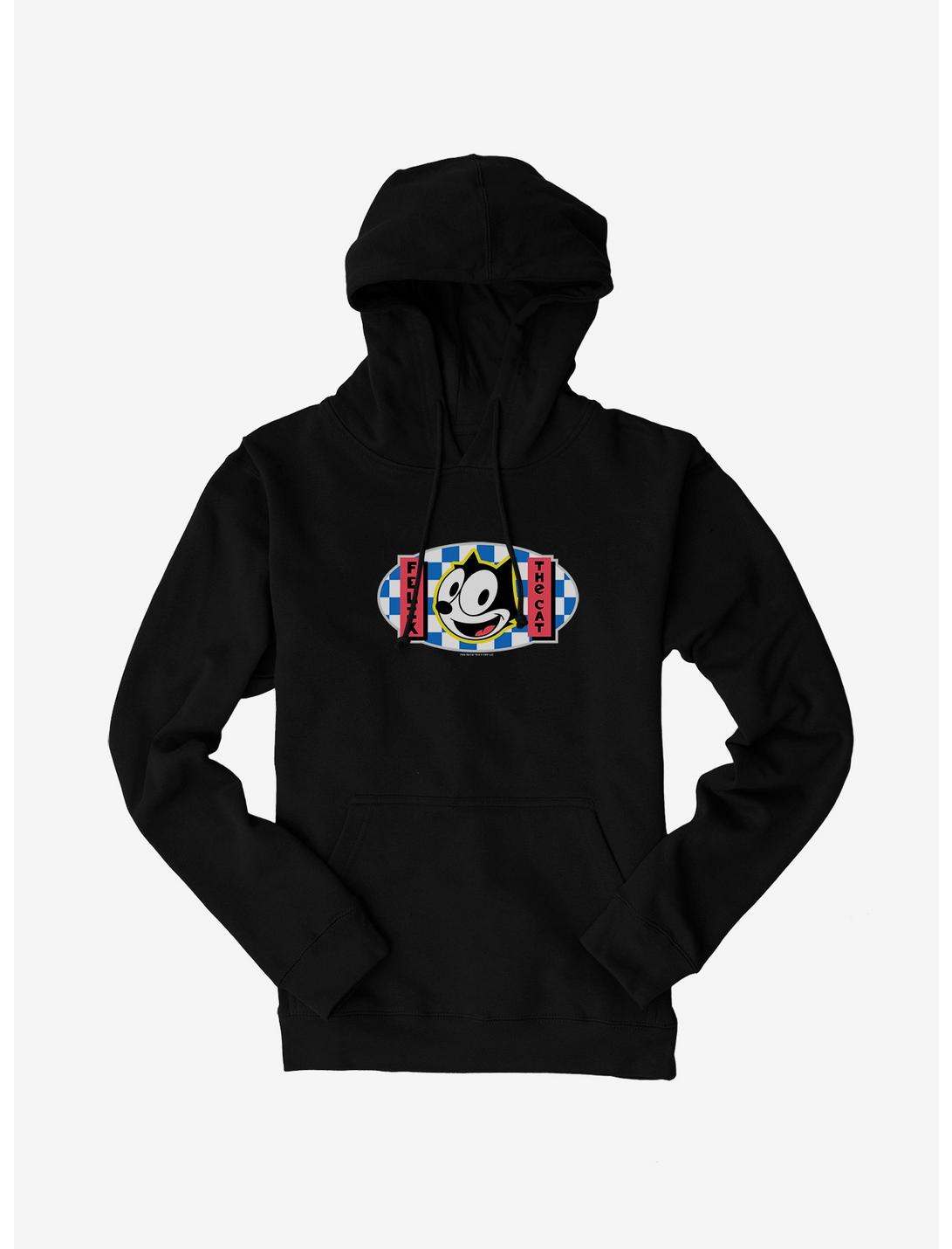 Felix The Cat Blue Checkers Graphic Hoodie, , hi-res