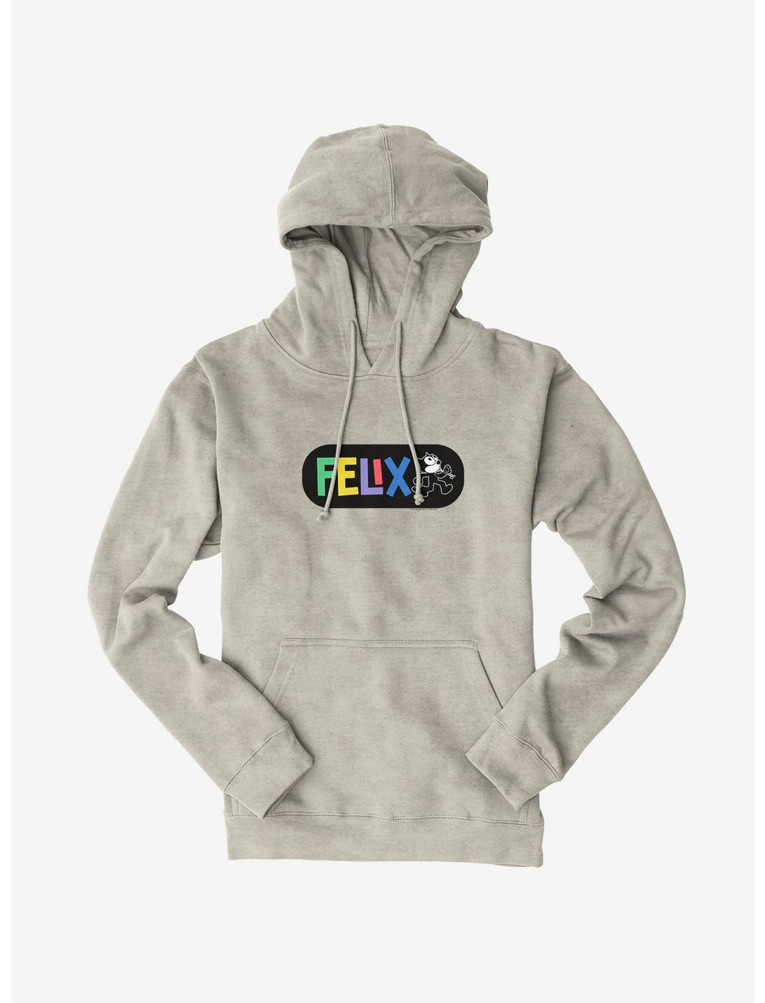 Felix The Cat Whistling And Walking Hoodie, OATMEAL HEATHER, hi-res