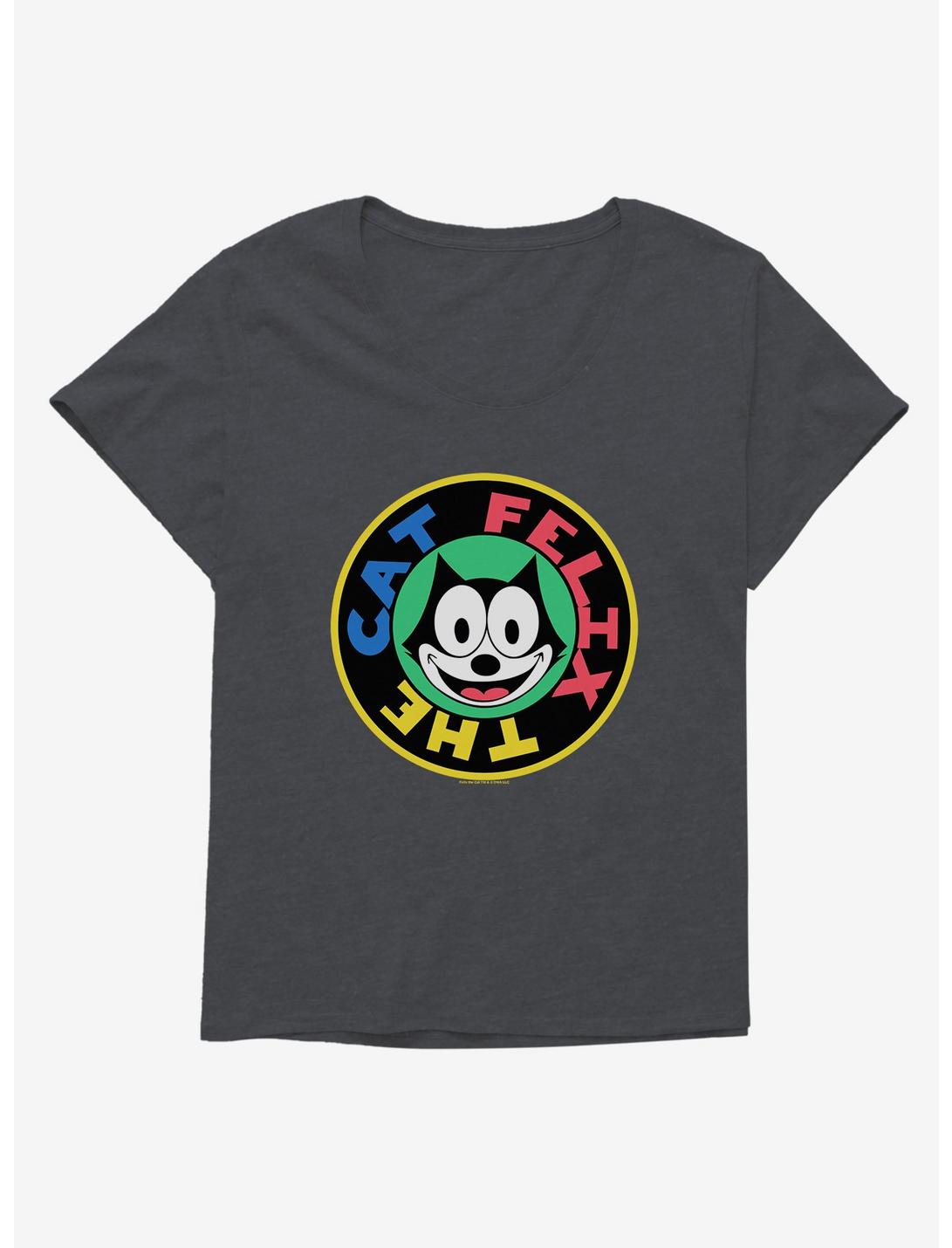 Felix The Cat 90s Sticker Graphic Girls T-Shirt Plus Size, , hi-res
