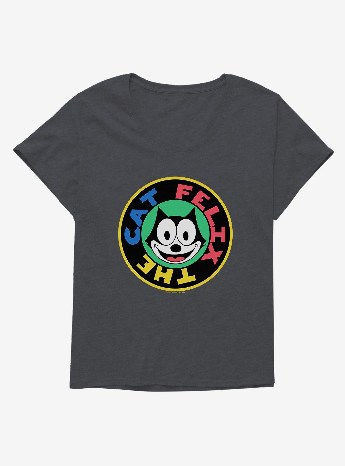 Felix The Cat 90s Sticker Graphic Girls T-Shirt Plus Size, , hi-res