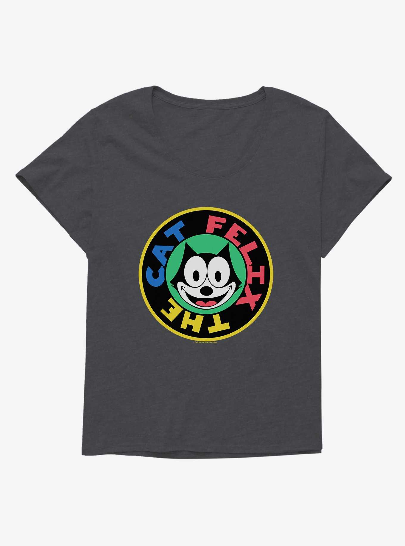 Felix The Cat 90s Sticker Graphic Girls T-Shirt Plus Size, , hi-res