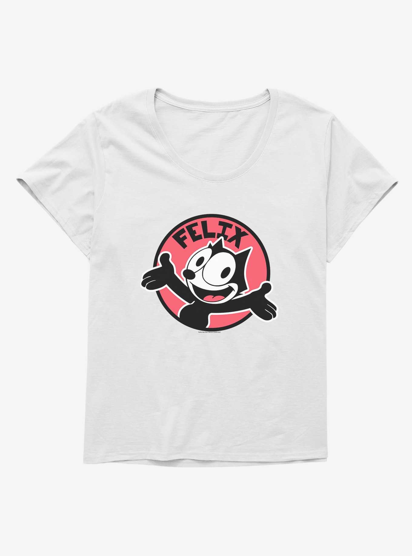 Felix The Cat Happy Smiles Sticker Graphic Girls T-Shirt Plus Size, , hi-res