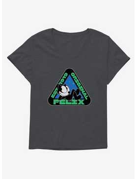 Felix The Cat Original Triangular Graphic Girls T-Shirt Plus Size, , hi-res