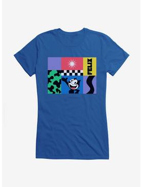 Felix The Cat 90s Graphic Collage Girls T-Shirt, ROYAL, hi-res