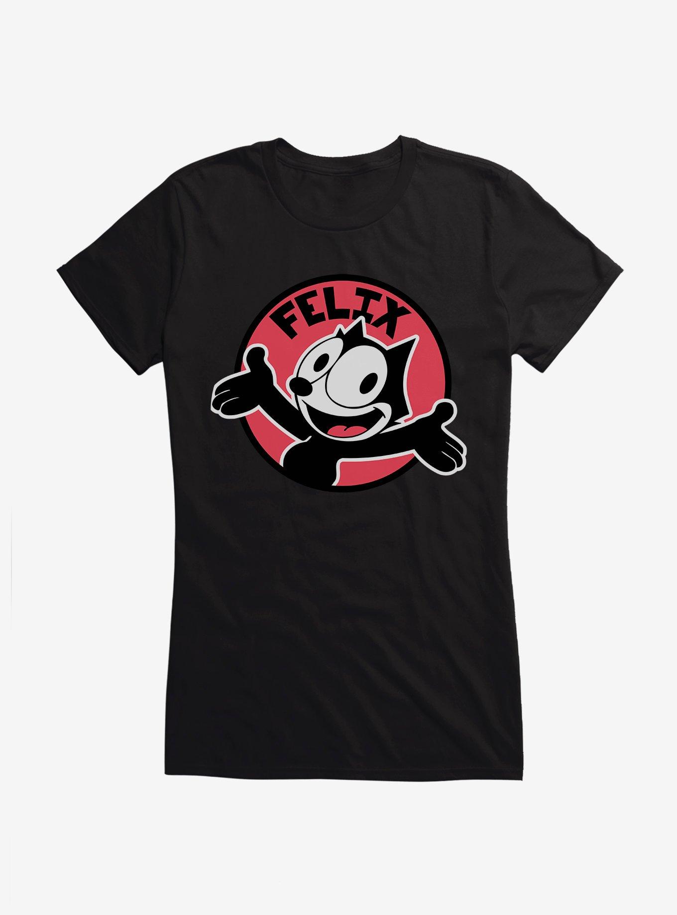 Felix The Cat Happy Smiles Sticker Graphic Girls T-Shirt