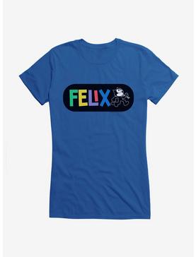 Felix The Cat Whistling And Walking Girls T-Shirt, ROYAL, hi-res