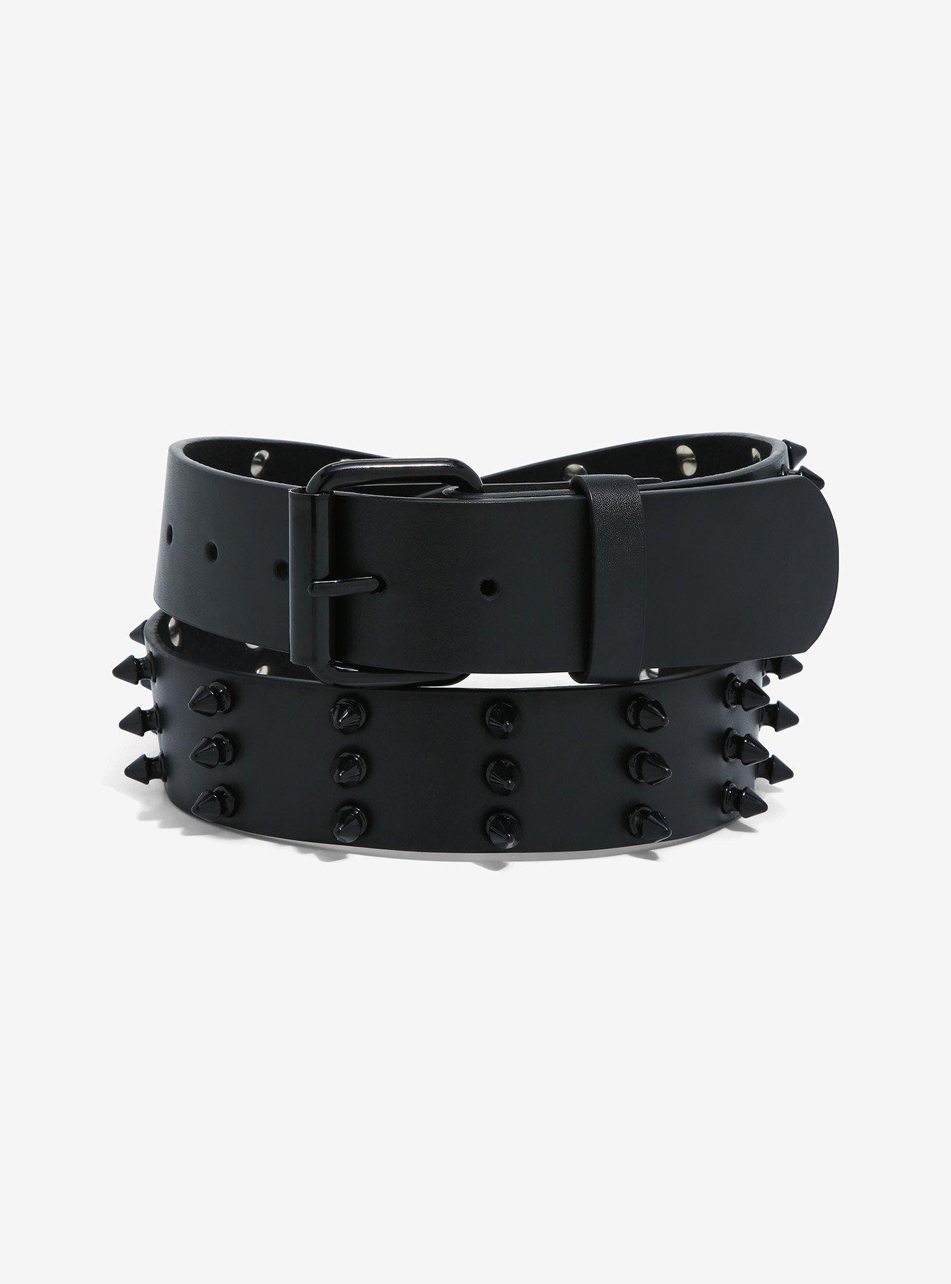 Black Spiked Belt Hot Topic
