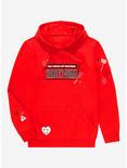 DC Comics Harley Quinn Mistress of Mayhem Embroidered Hoodie - BoxLunch Exclusive , RED, hi-res