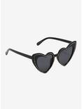Black Rhinstone Heart Sunglasses, , hi-res