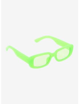 Neon Green Square Sunglasses, , hi-res