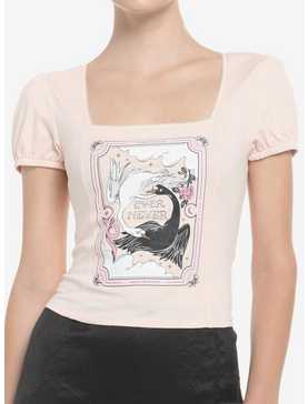 The School For Good And Evil Swan Girls Puff Sleeve Top, , hi-res