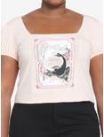 The School For Good And Evil Swan Girls Puff Sleeve Top Plus Size, MULTI, hi-res