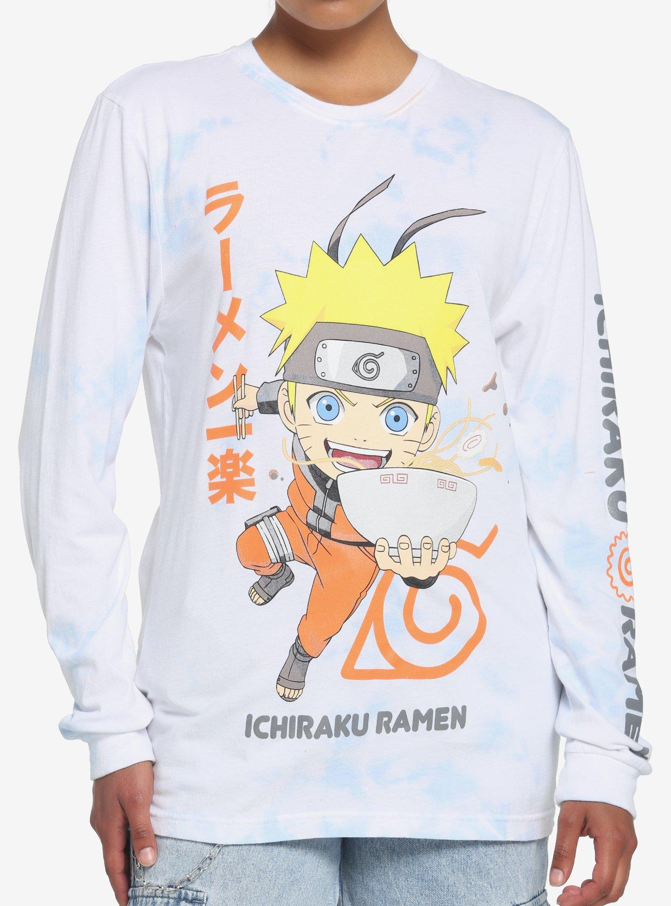Naruto Shippuden Chibi Naruto & Ramen Tie-Dye Girls Long-Sleeve T-Shirt, MULTI, hi-res