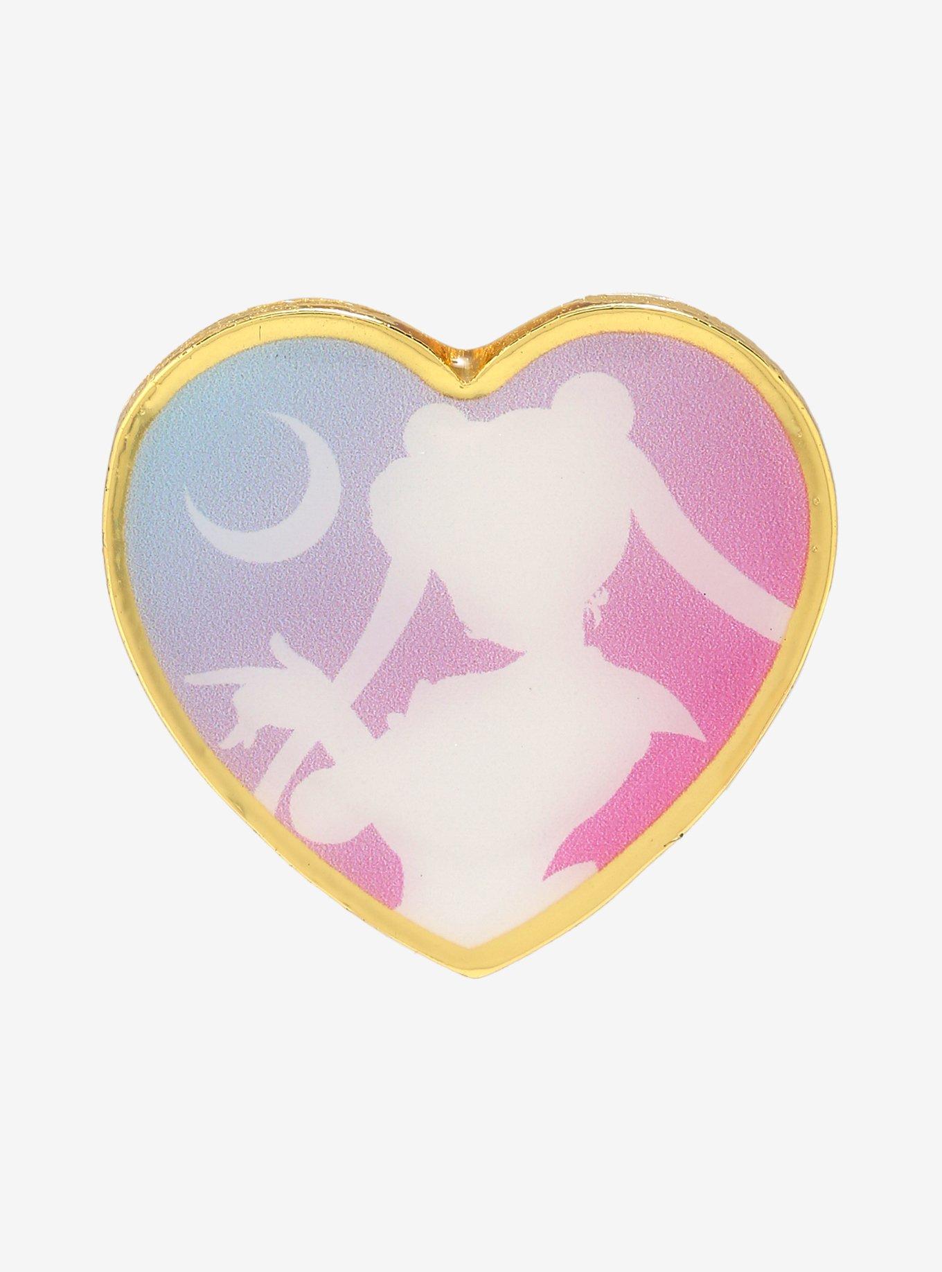 Sailor Moon Heart Silhouette Enamel Pin - BoxLunch Exclusive, , hi-res