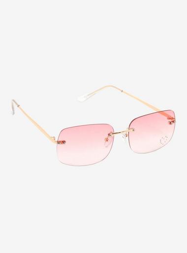 Y2K rhinestone sunglasses with pink lenses and pink arms brand new 3 Pcs Y2K Rimless Sunglasses Women Men, Y2k Glasses Trendy  main image 4