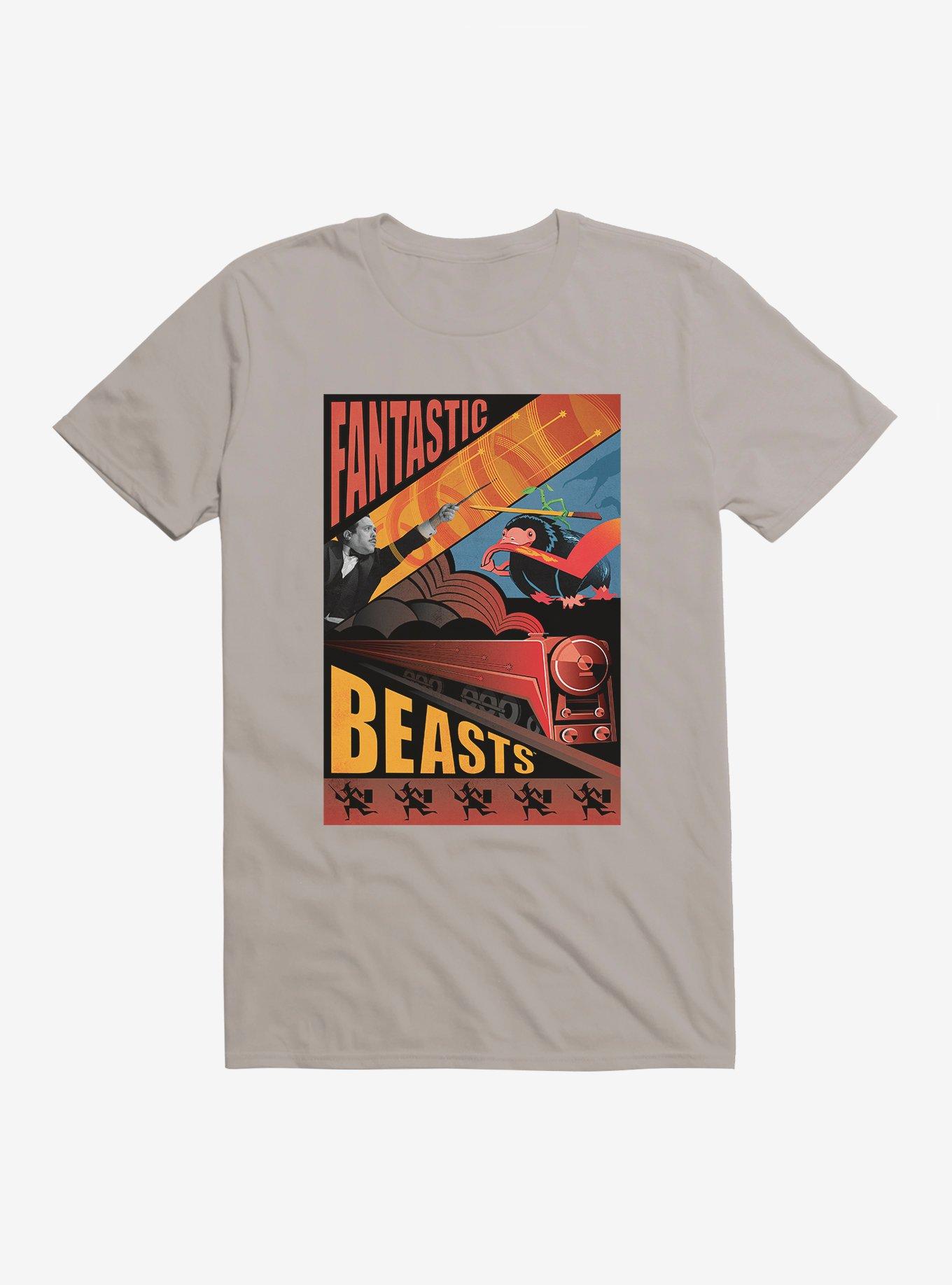 Fantastic Beasts: The Secrets Of Dumbledore Poster T-Shirt, LIGHT GREY, hi-res