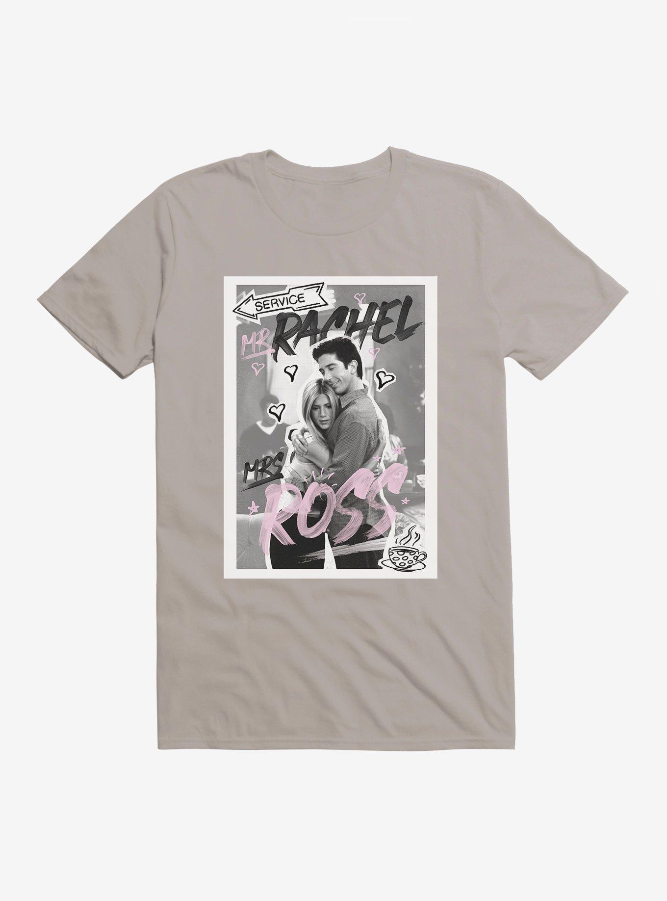 Friends Ross Rachel Hug And Hearts T-Shirt, LIGHT GREY, hi-res