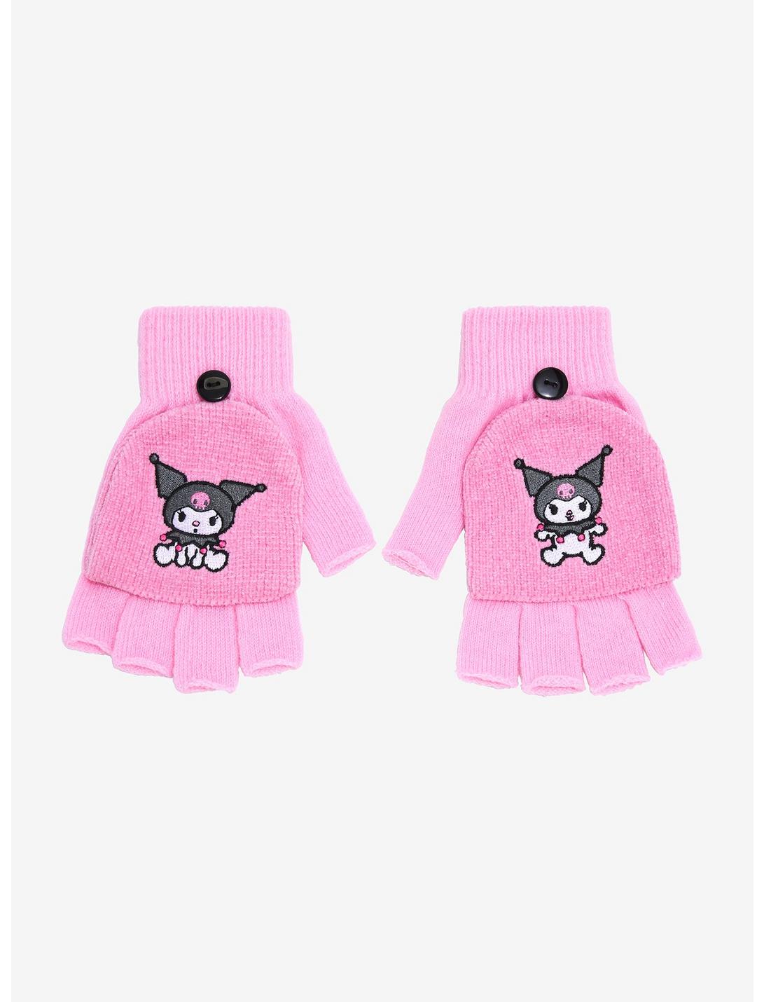 Kuromi Embroidered Convertible Gloves, , hi-res