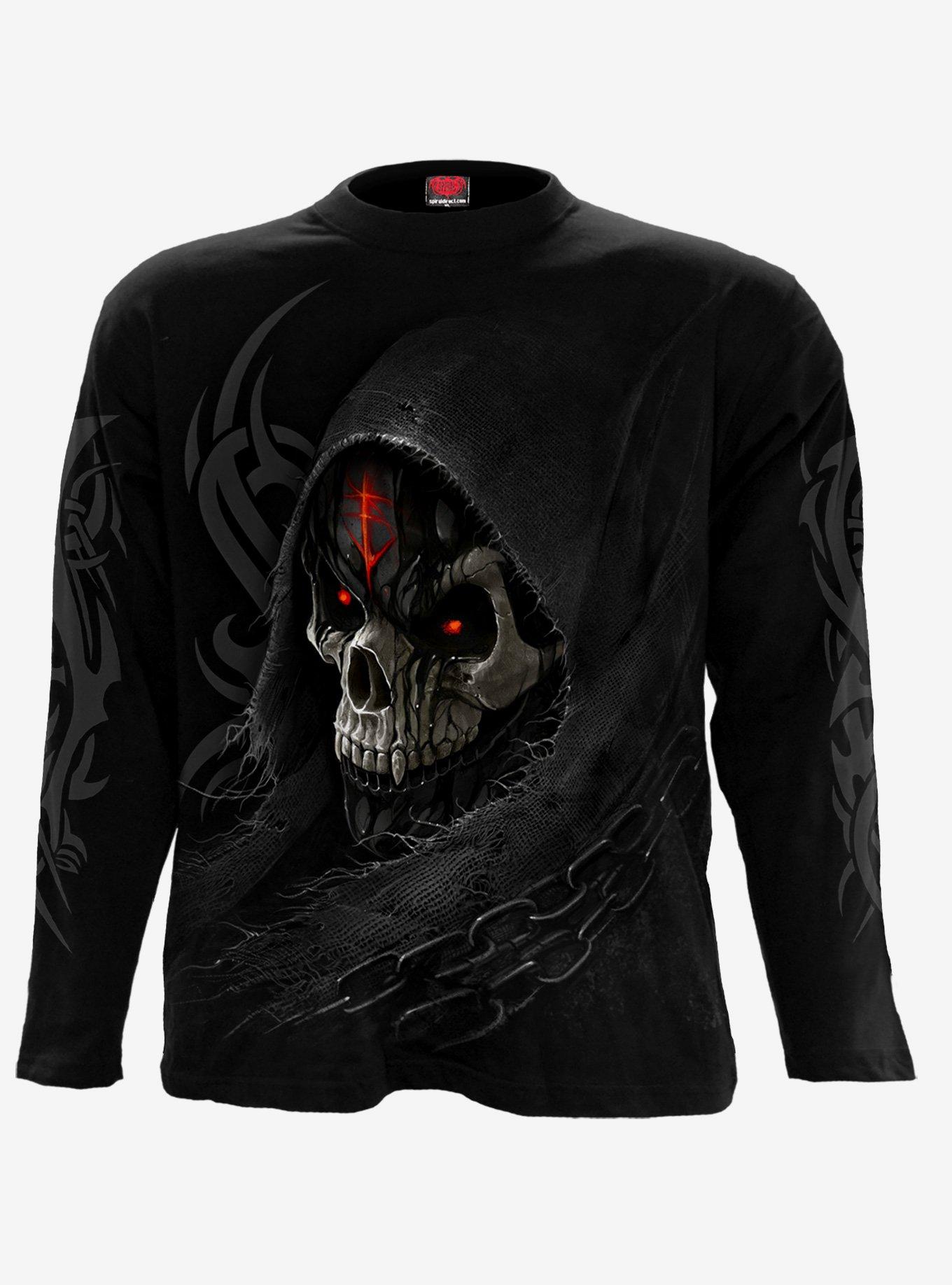 Dark Death Long Sleeve T-Shirt Black | Hot Topic