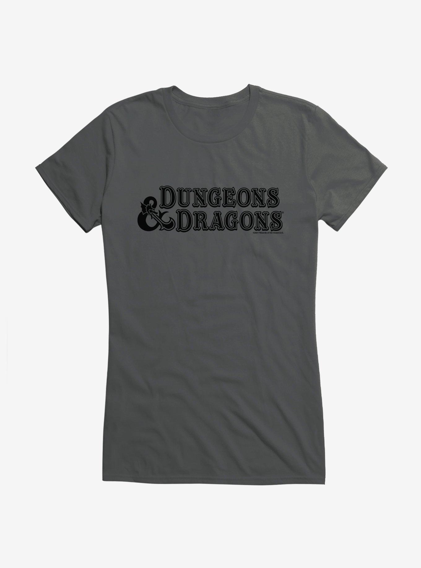 Dungeons & Dragons Logo Dark Girls T-Shirt, CHARCOAL, hi-res