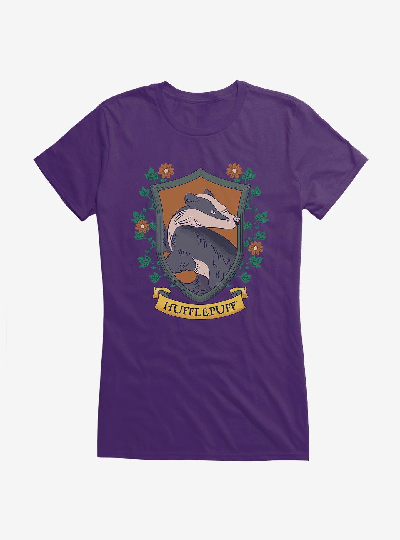 Harry Potter Hufflepuff Crest Girls T-Shirt, PURPLE, hi-res