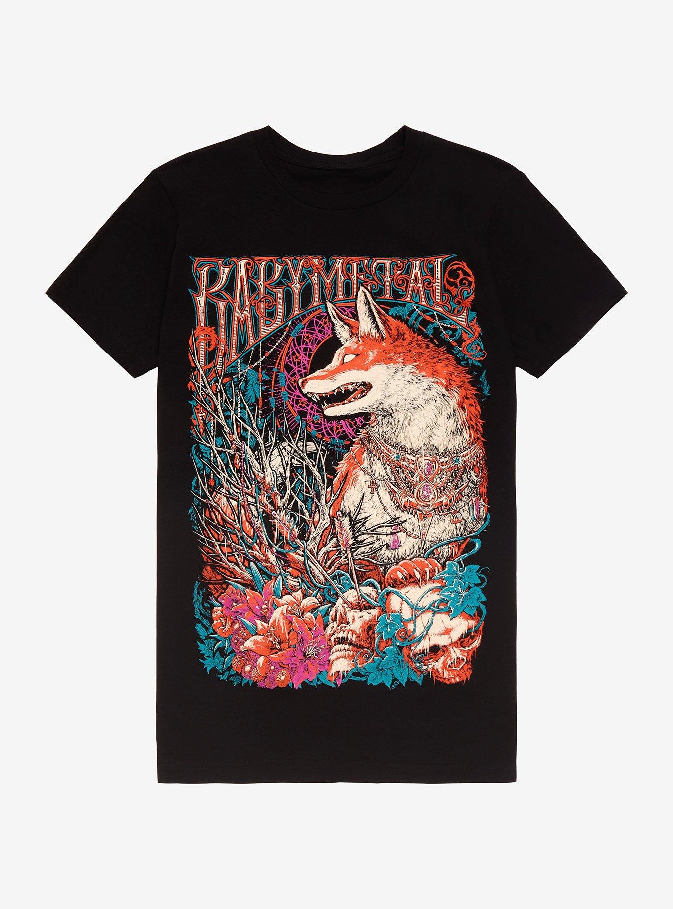 Babymetal Fox Boyfriend Fit Girls T-Shirt, BLACK, hi-res
