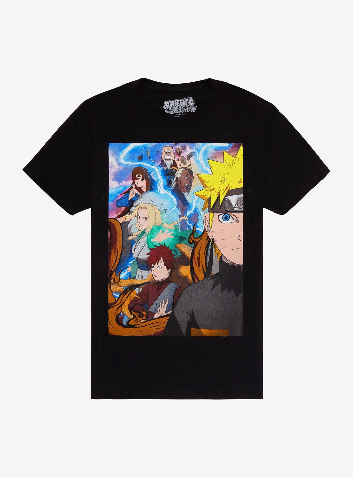 Naruto Shippuden Light & Dark Group T-Shirt, BLACK, hi-res