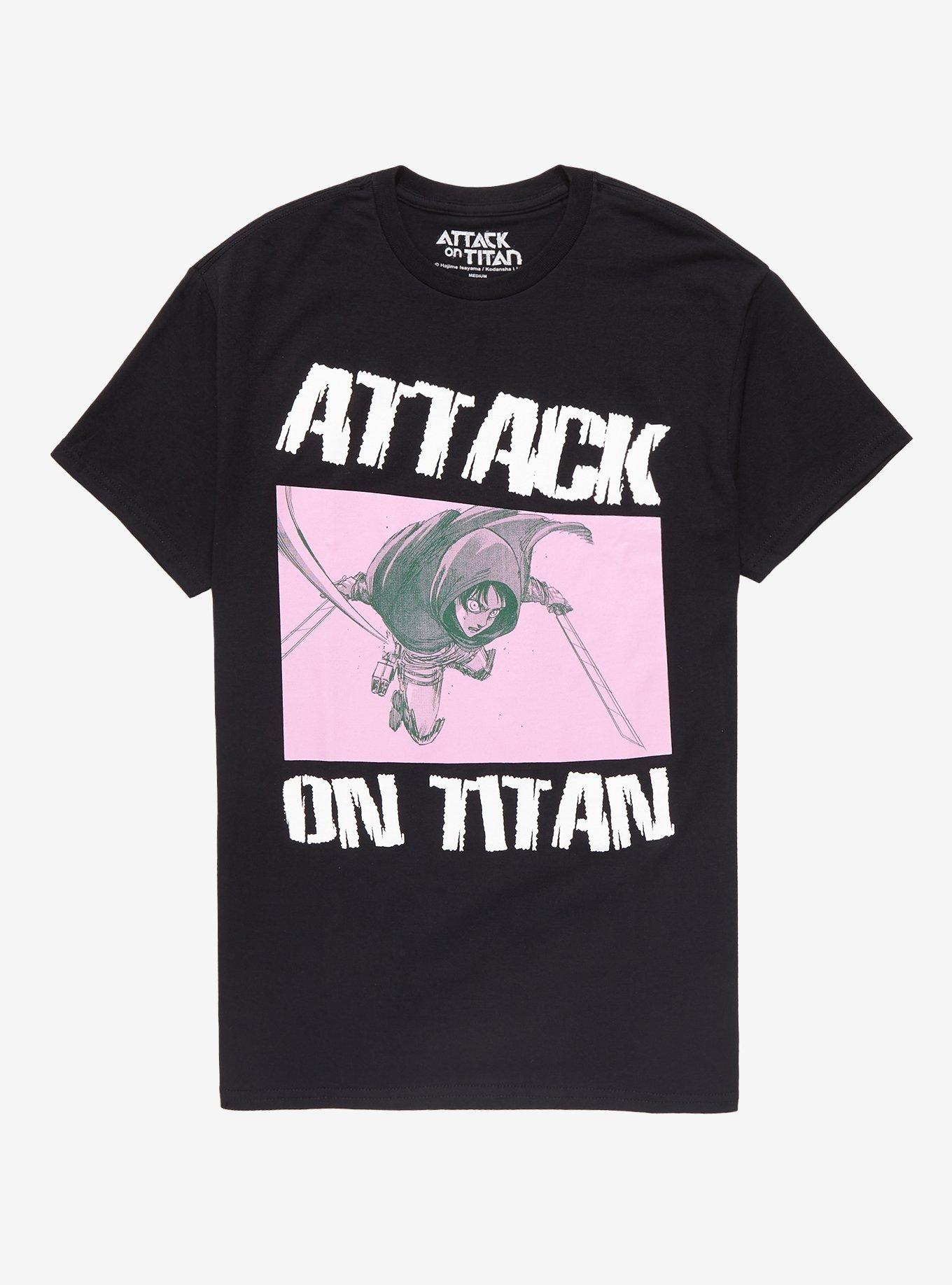 Attack On Titan Survey Corps Eren Manga Panel T-Shirt, BLACK, hi-res