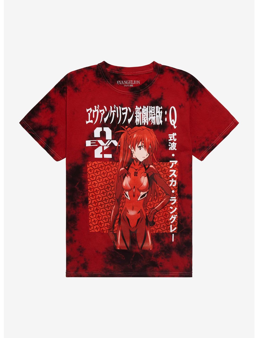 Neon Genesis Evangelion Asuka Red Wash T-Shirt, RED, hi-res