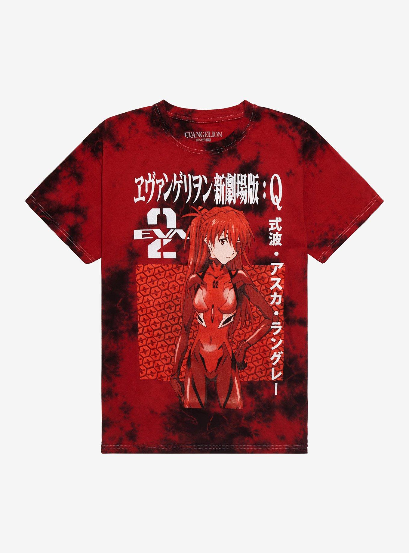 Neon Genesis Evangelion Asuka Red Wash T-Shirt, RED, hi-res