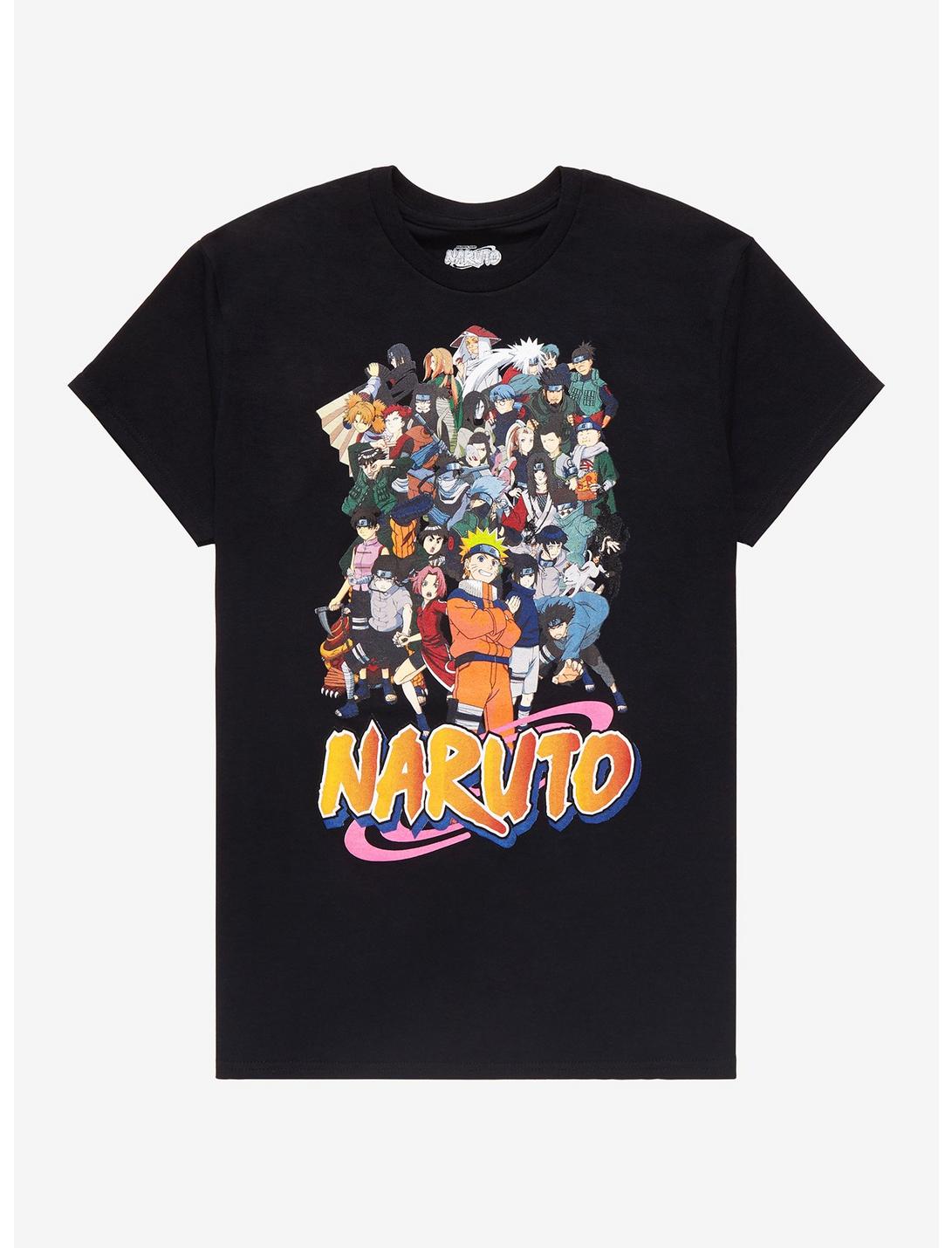 Naruto Classic Group Collage T-Shirt, BLACK, hi-res