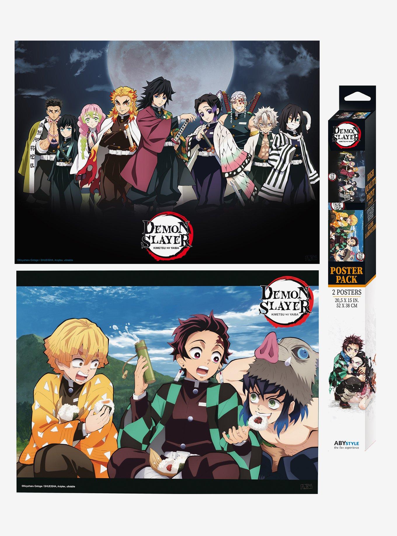 Demon Heroes' Poster, picture, metal print, paint by Demon Slayer Kimetsu  No Yaiba