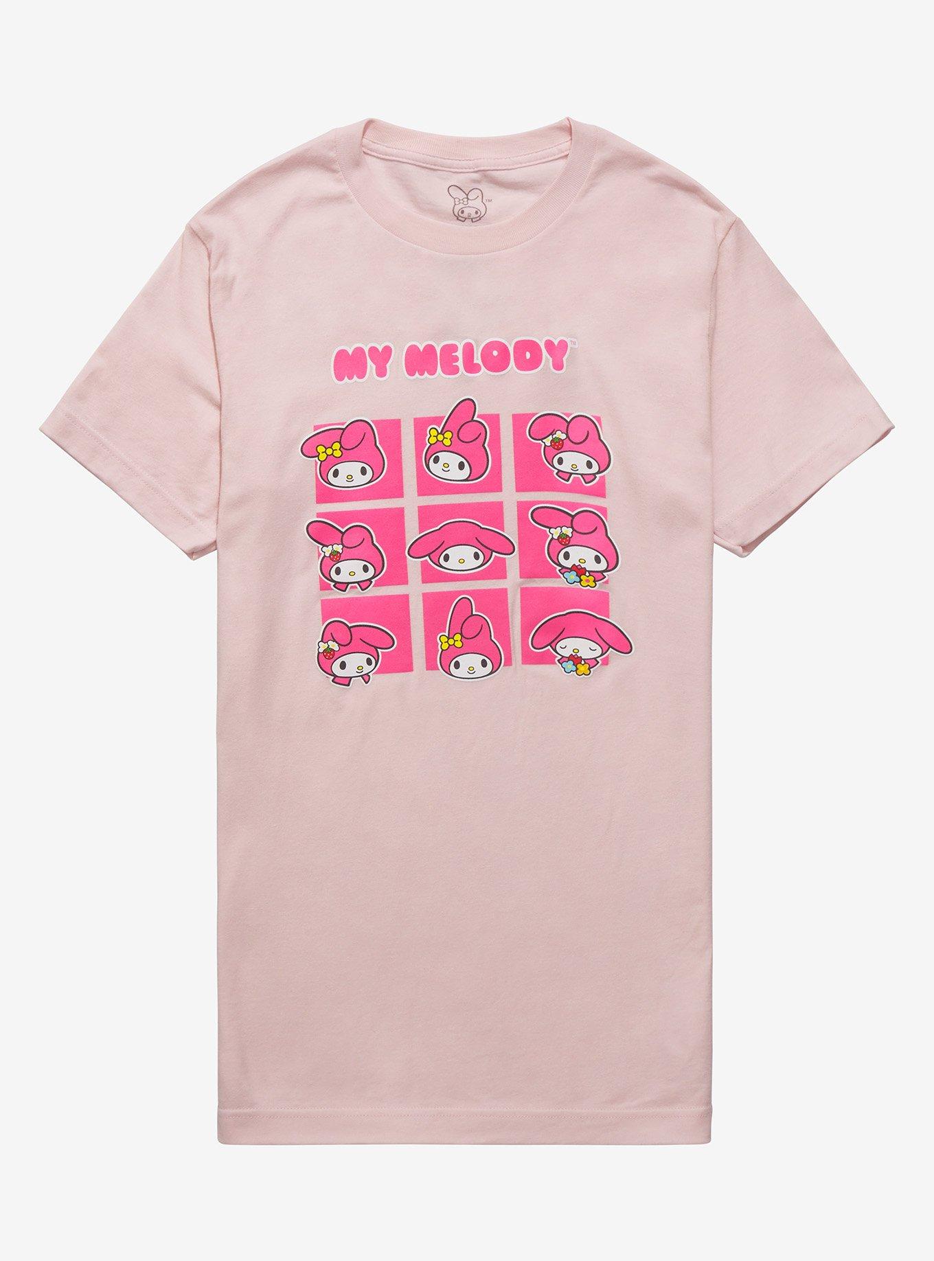 My Melody Emotions Boyfriend Fit Girls T-Shirt, MULTI, hi-res