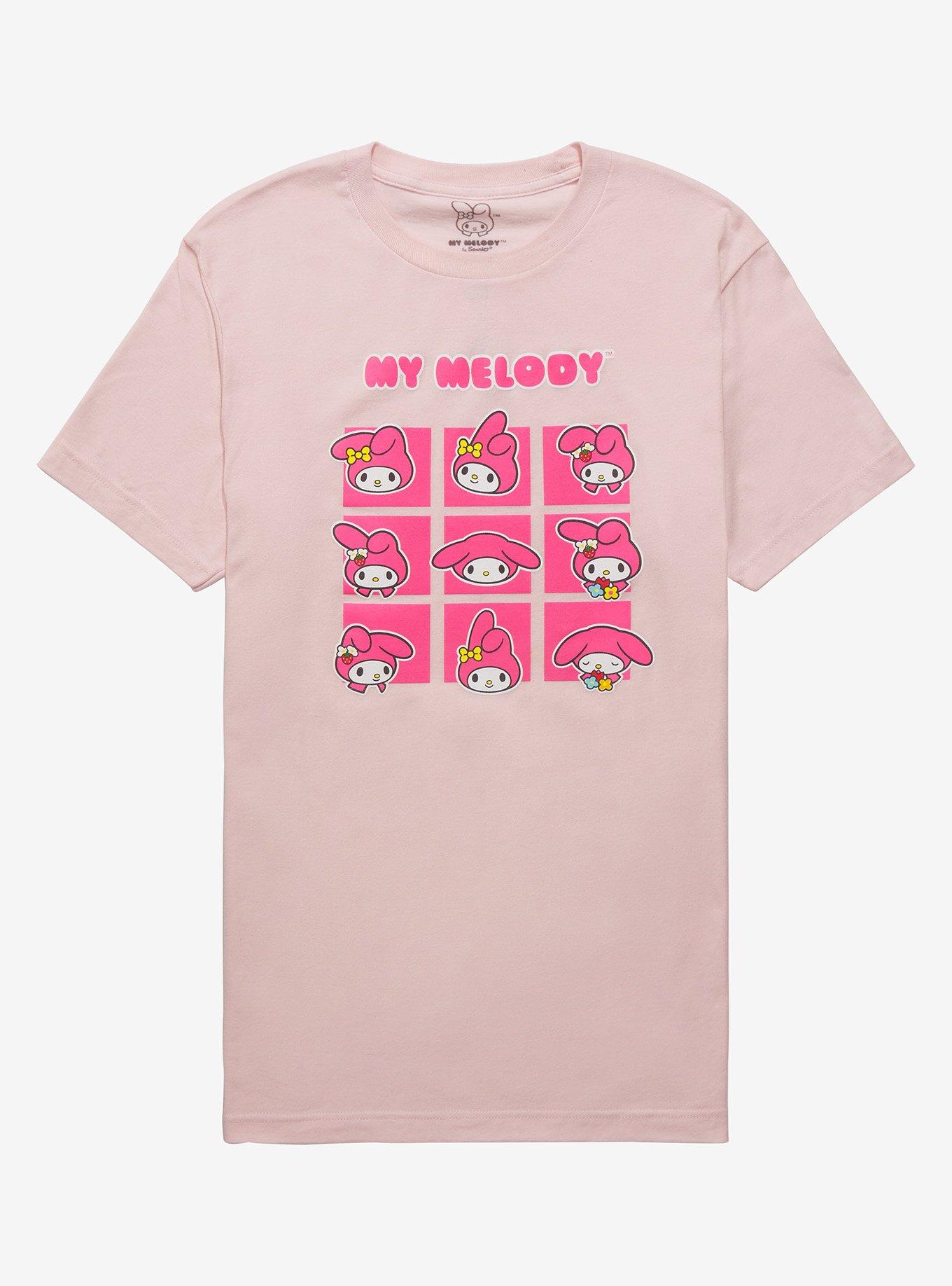 My Melody Emotions Boyfriend Fit Girls T-Shirt Plus Size, MULTI, hi-res