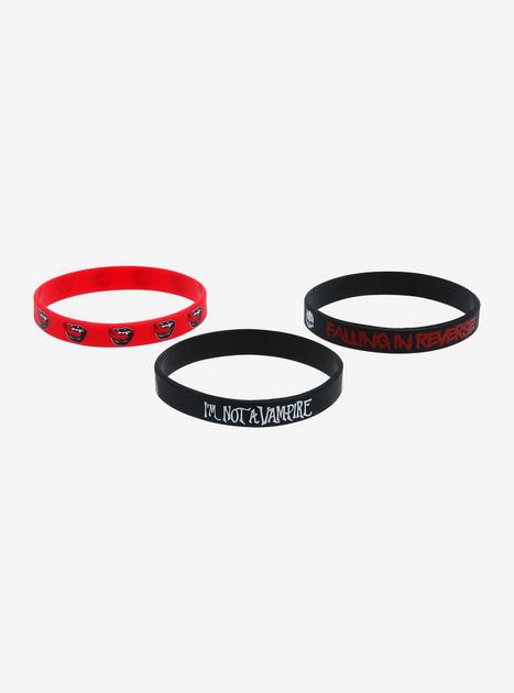 Falling In Reverse Vampire Rubber Bracelet Set | Hot Topic