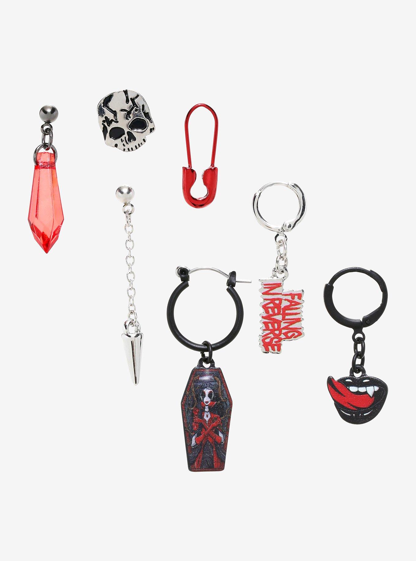 Falling In Reverse Mismatch Earring Set, , hi-res