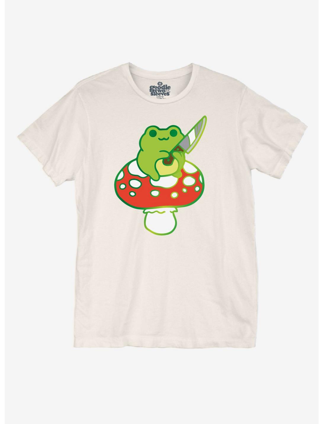 Mushroom Frog Knife Boyfriend Fit Girls T-Shirt By Goodie Two Sleeves, MULTI, hi-res