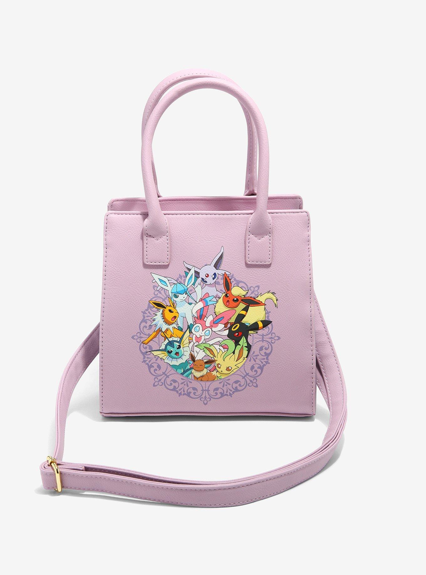 Loungefly Pokemon Eeveelutions Womens Double Strap Shoulder Bag Purse  (Brown): Handbags