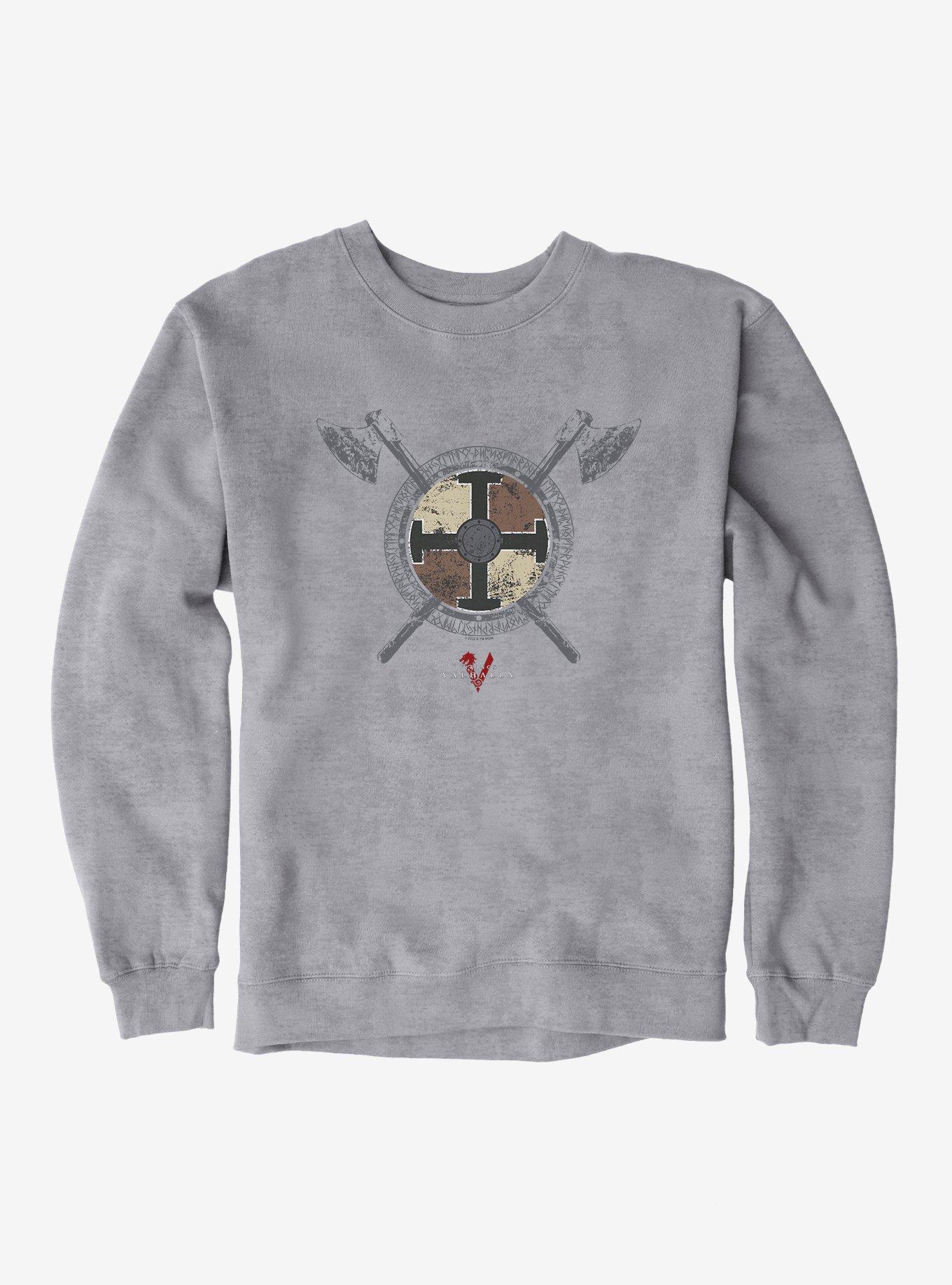 Vikings: Valhalla Haraldson Shield Symbol Sweatshirt, HEATHER GREY, hi-res