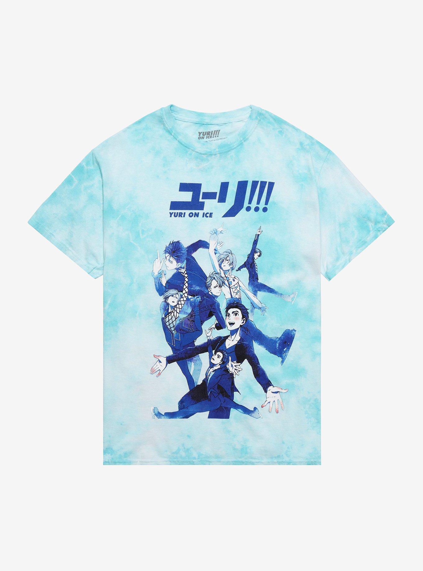 Yuri!!! On ICE Group Tie-Dye Boyfriend Fit Girls T-Shirt, MULTI, hi-res