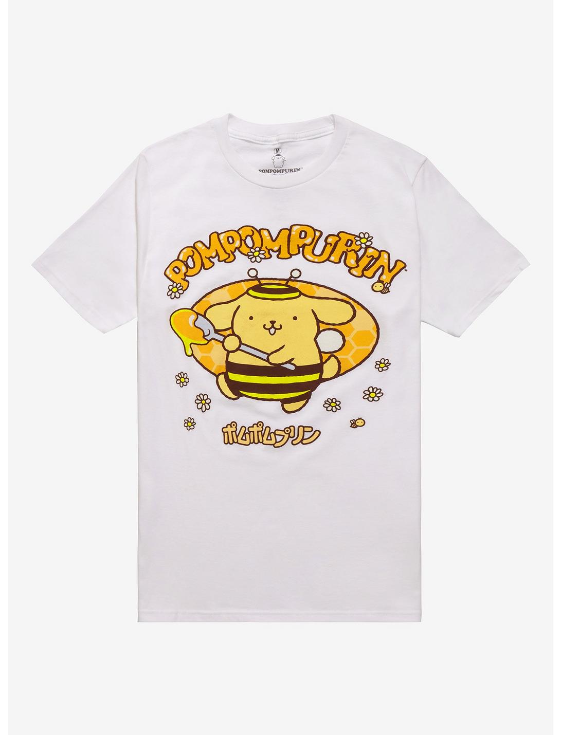 Pompompurin Honey Bee Boyfriend Fit Girls T-Shirt, MULTI, hi-res
