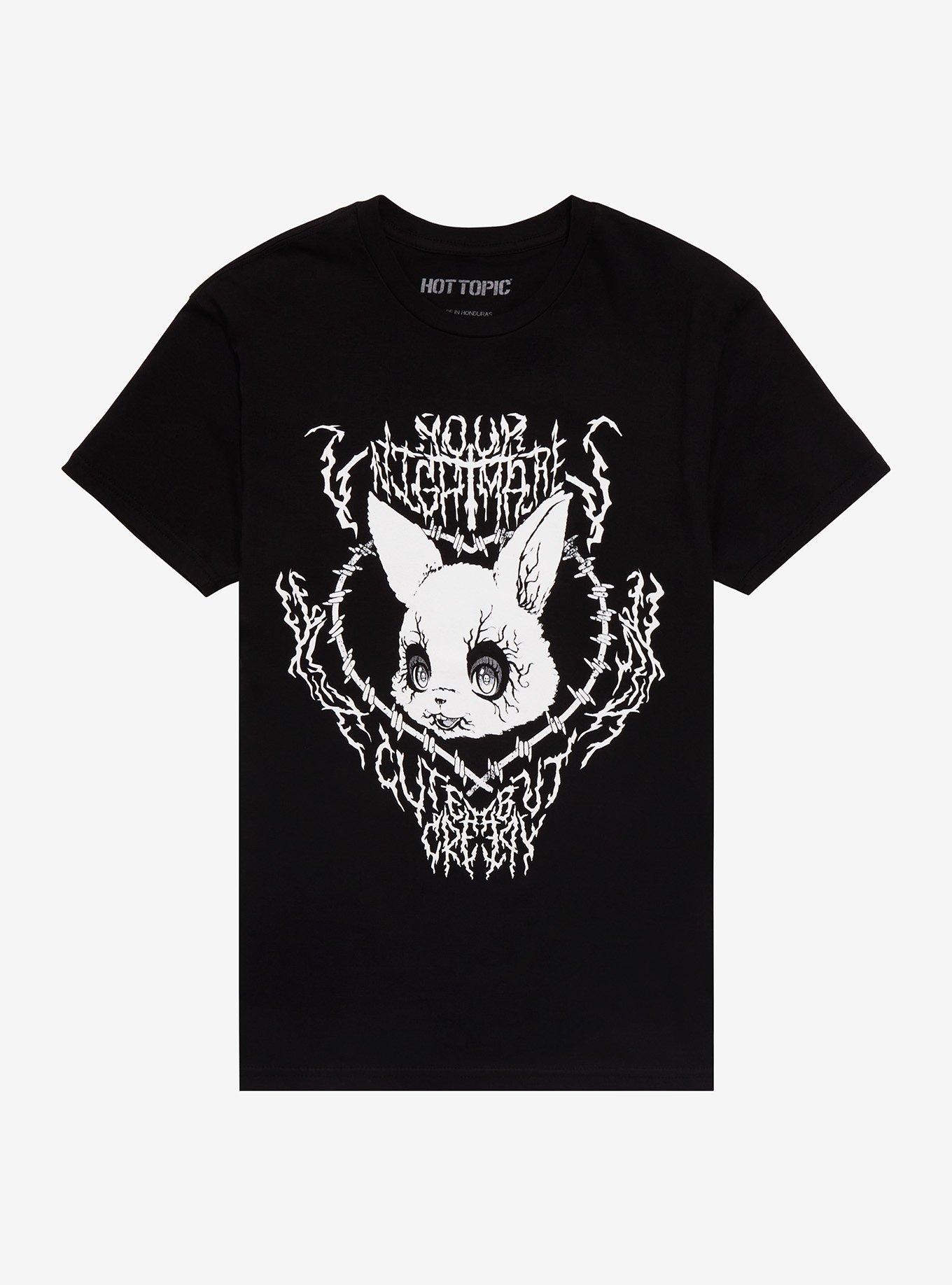 Sour Nightmare Metal Bunny Boyfriend Fit Girls T-Shirt, MULTI, hi-res