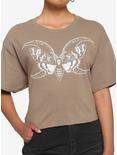 Death Moth Boyfriend Fit Girls Crop T-Shirt, MULTI, hi-res