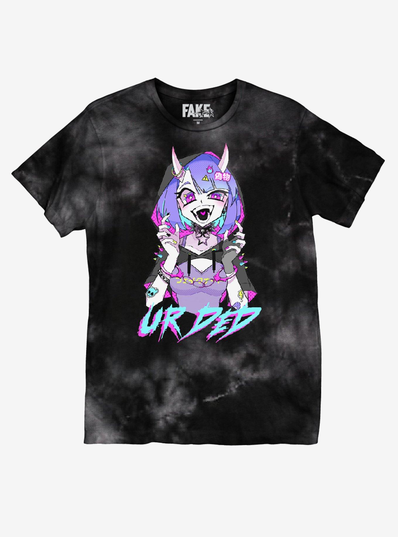 Ur Ded Black & Grey Wash T-Shirt By Fake Nerd, MULTI, hi-res