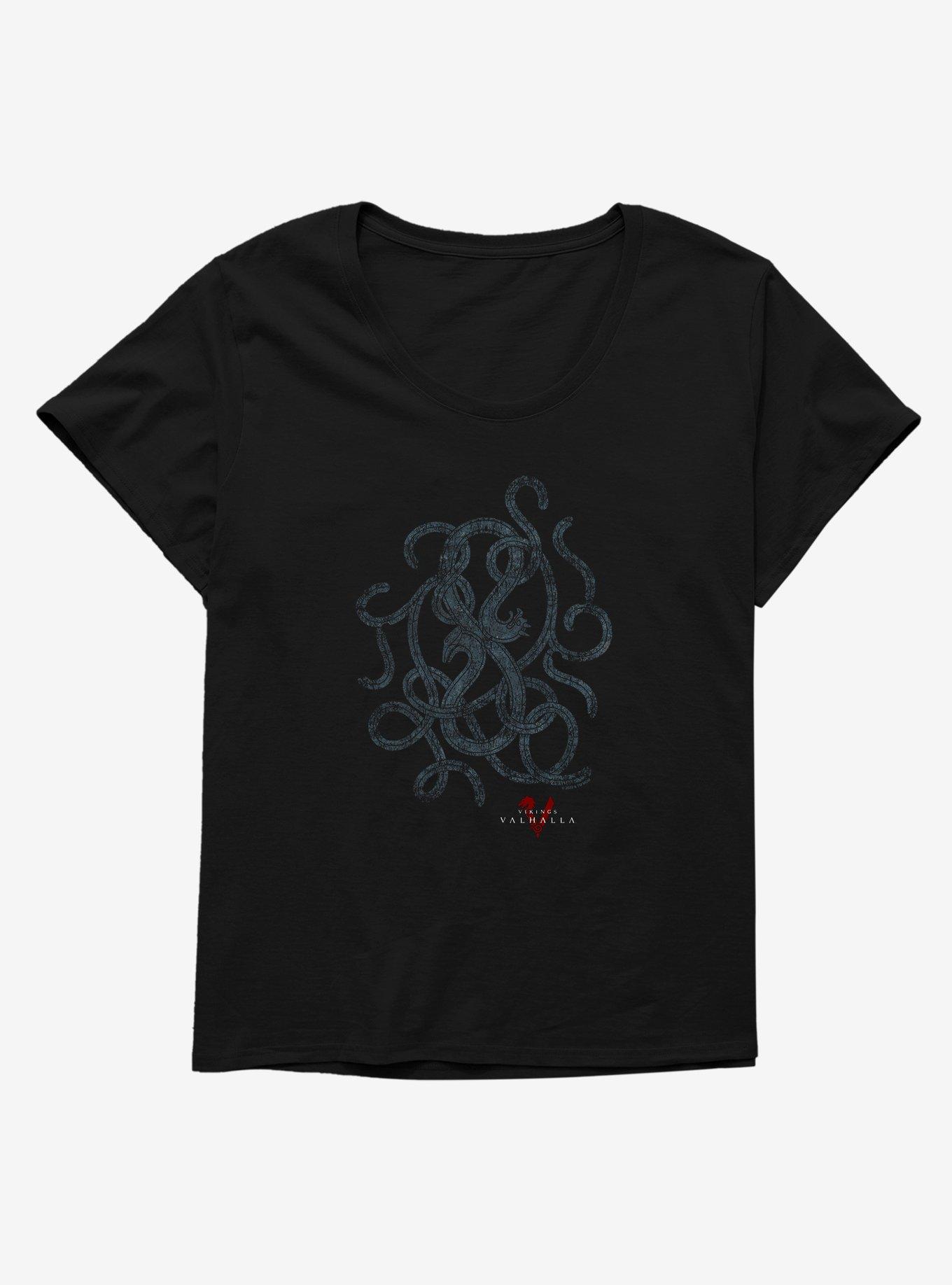 Vikings: Valhalla Faded Snakes Intertwined Girls T-Shirt Plus Size, , hi-res