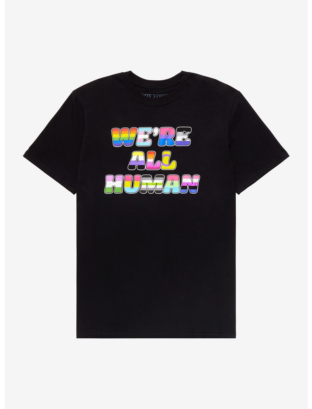 We're All Human T-Shirt, BLACK, hi-res