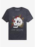 Stay Creepy Critters & Skull T-Shirt By Yasimamura, BLACK, hi-res