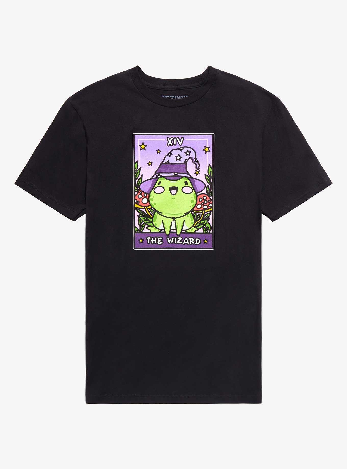 The Wizard Frog Tarot Card T-Shirt, , hi-res