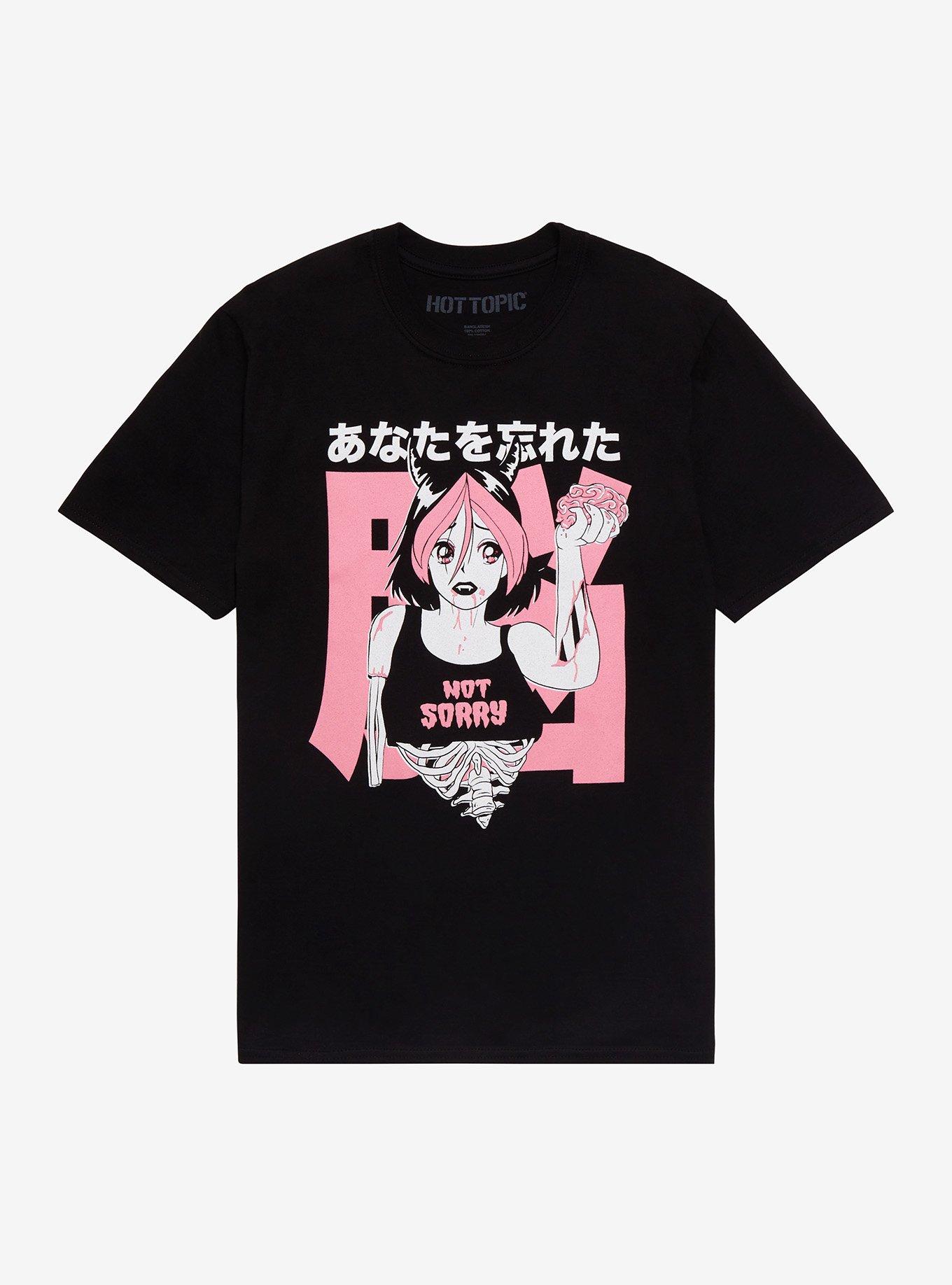 Anime Girl Forgot Your Brain T-Shirt, BLACK, hi-res